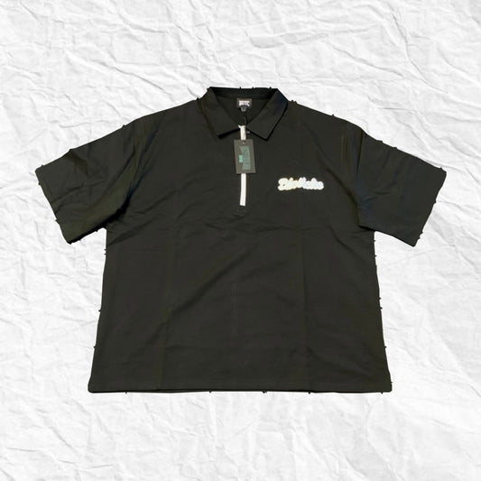 Oversized Quarter Zip Polo
