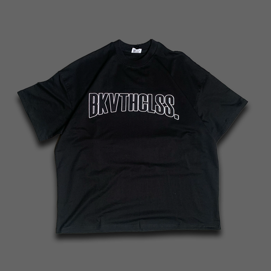 Oversized Black Embroidered Tee
