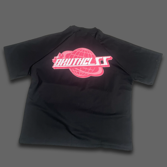 Y2K Oversized Black Tee